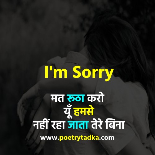 Sorry SMS ! Sorry MSG for GF in Hindi